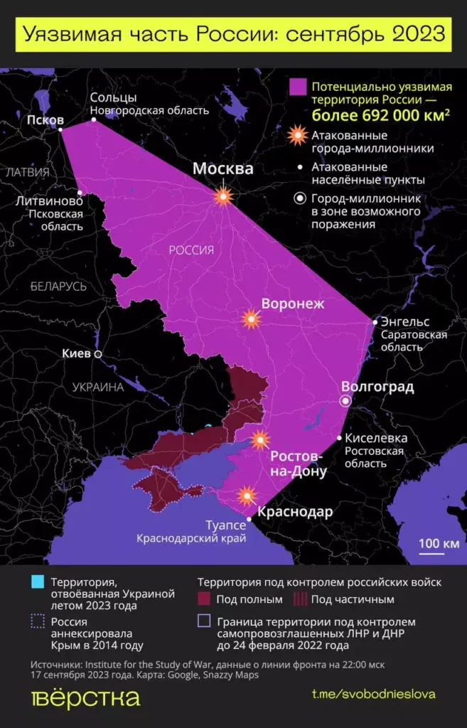 Уязвимая часть России: сентябрь 2023 инфографика