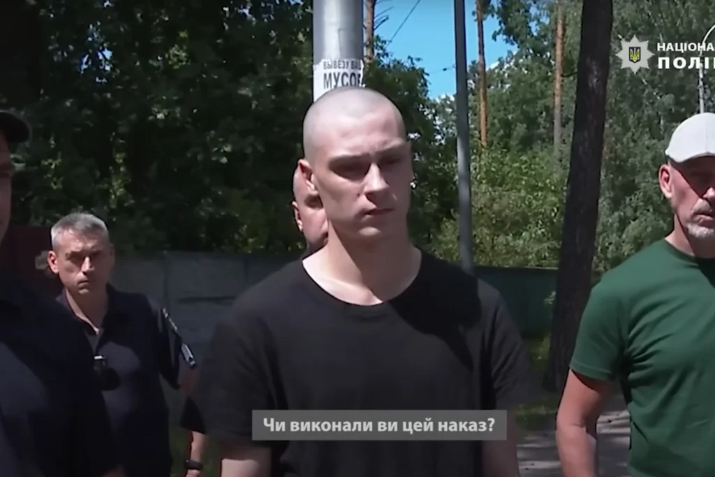 Николай Карташев во время допроса украинской полицией