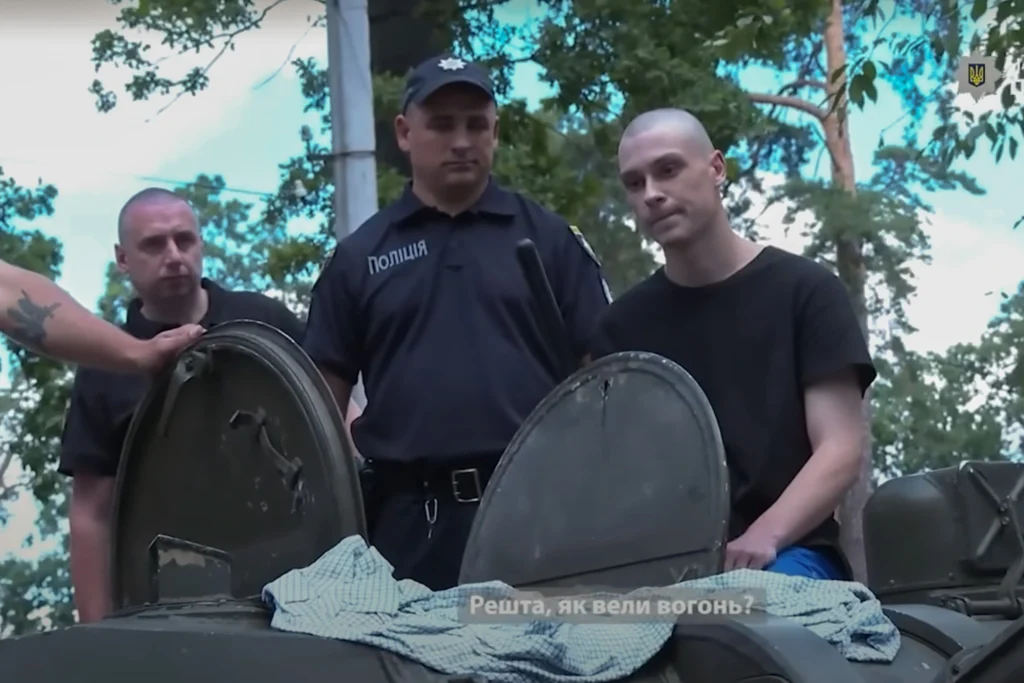 Николай Карташев во время допроса украинской полицией