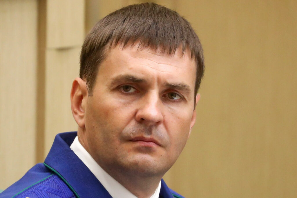 Дмитрий Демешин во время пленарного заседания Совета Федерации РФ в Москве, 2019 год.