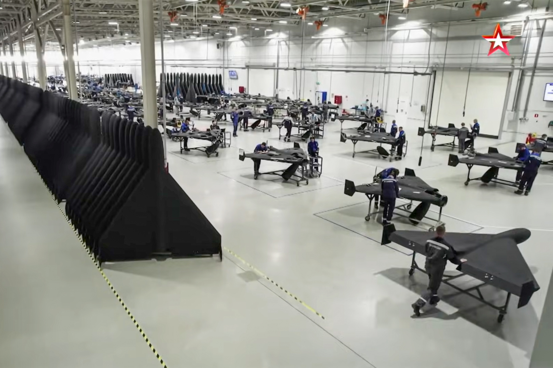 Inside the Alabuga drone factory, workers assemble Geran-2 drones used in attacks on Ukraine