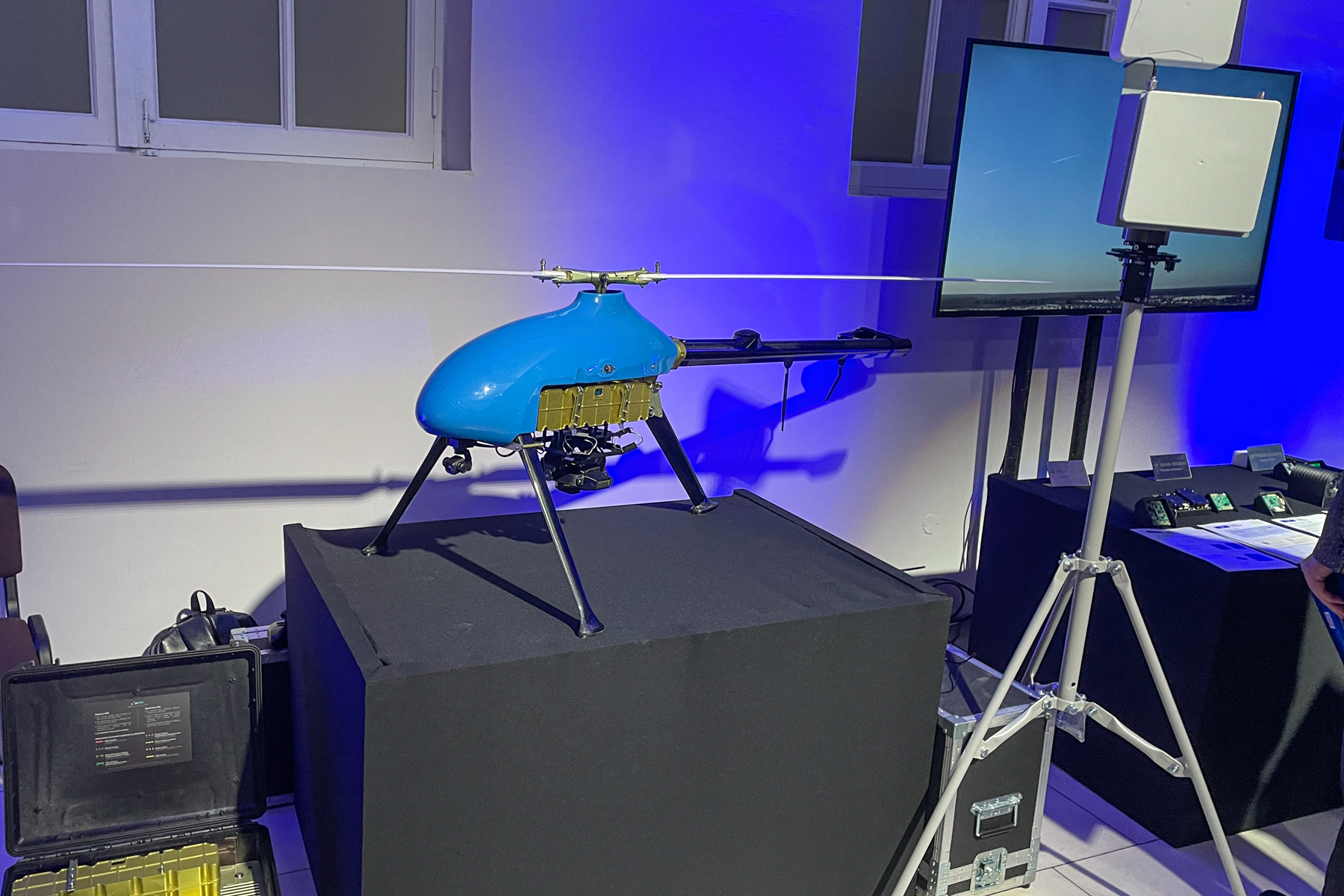 Helicopter-type UAV at the Modern Russian Avionics forum in St. Petersburg