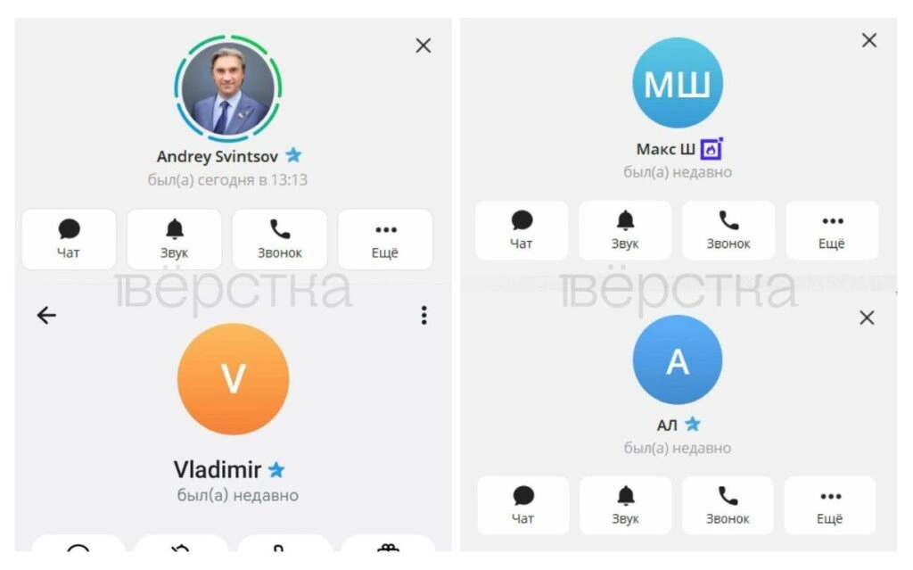 Премиум-подписки в&nbsp;Telegram Андрея Свинцова, Андрея Липова, Максута Шадаева и&nbsp;Владимира Кириенка